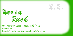 maria ruck business card